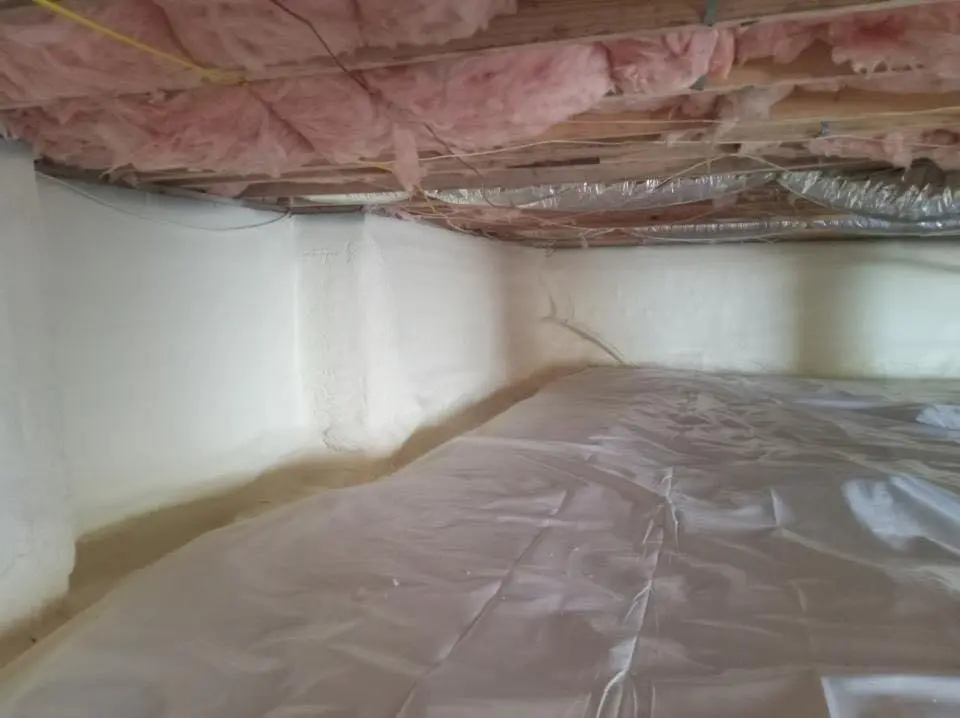 Crawl space encapsulation with closed-cell spray foam for Spray Foam Roofing in Selma